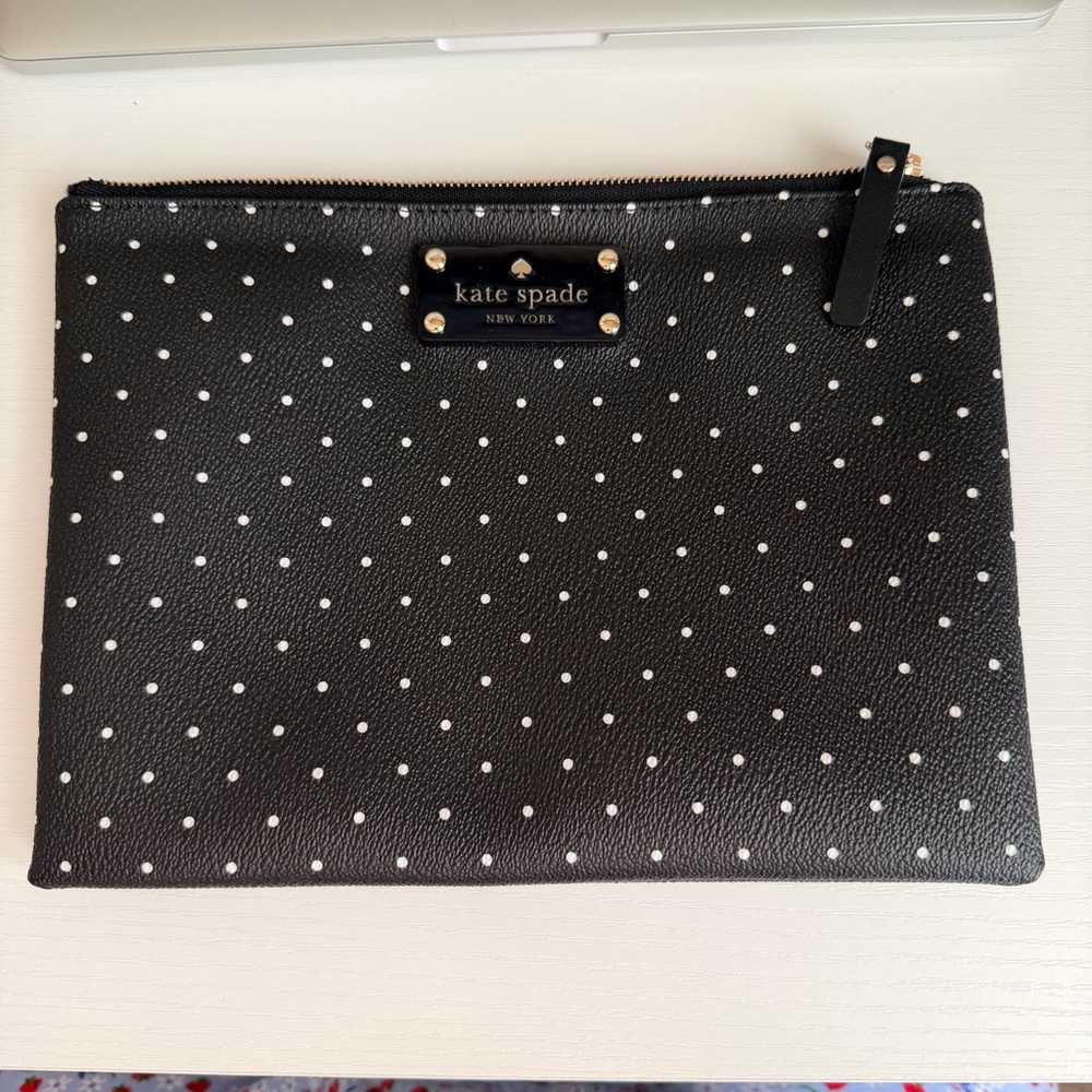 Kate Spade Polka Dot Leather Clutch